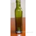 square and round shape olive oil glass green bottle 250ml